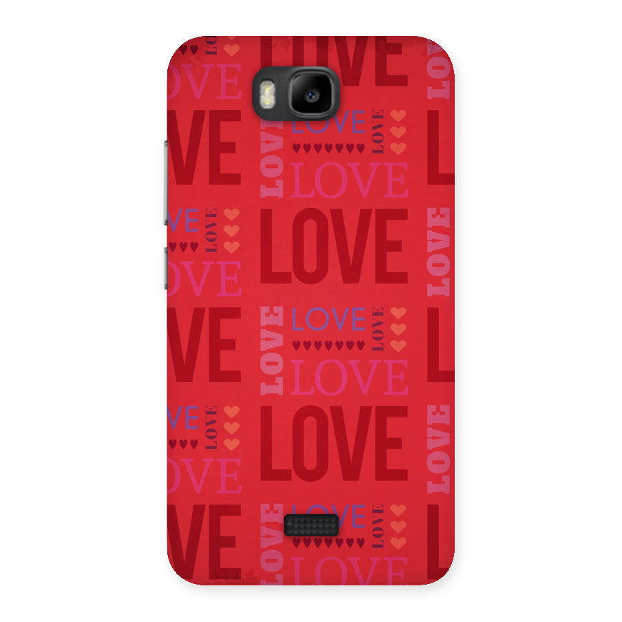 Love Pattern Back Case for Honor Bee