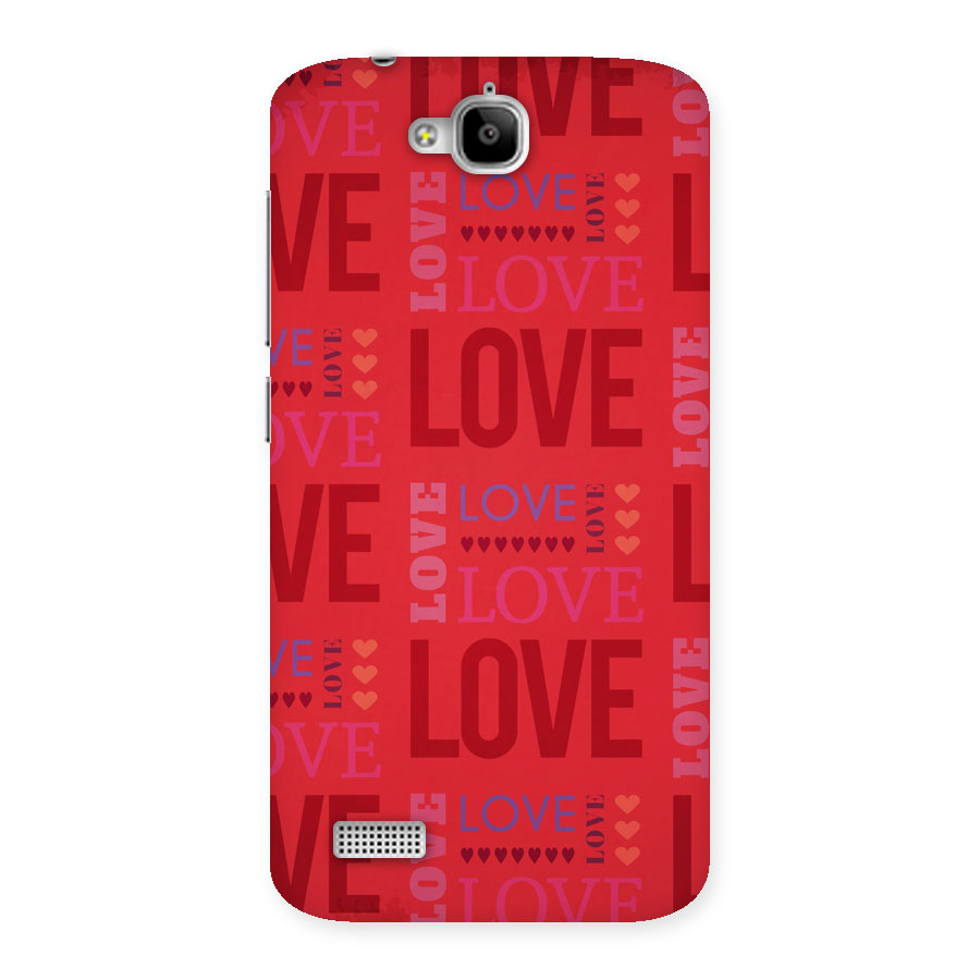 Love Pattern Back Case for Honor Holly