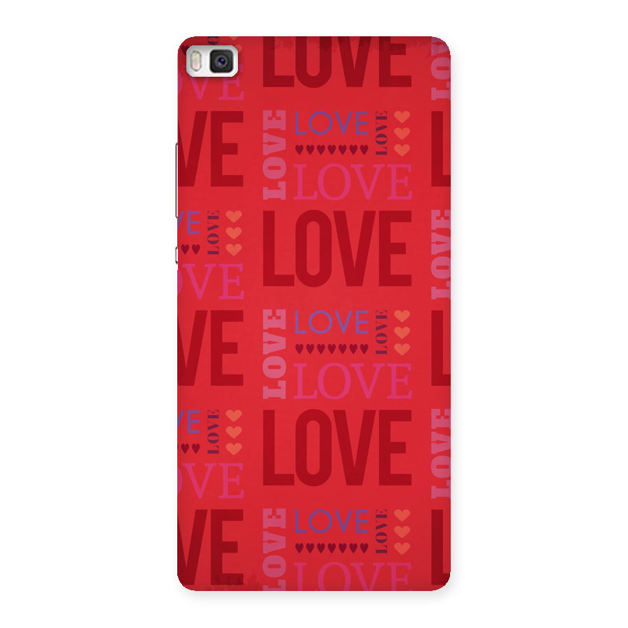 Love Pattern Back Case for Huawei P8