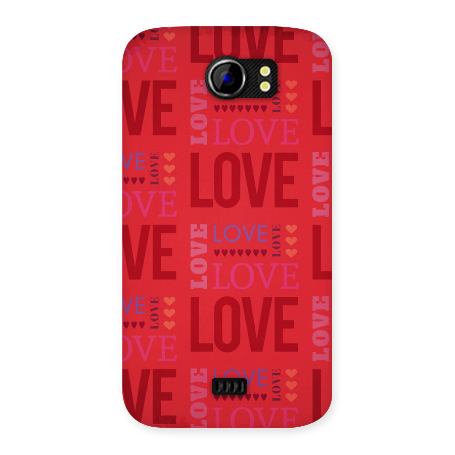 Love Pattern Back Case for Micromax Canvas 2 A110