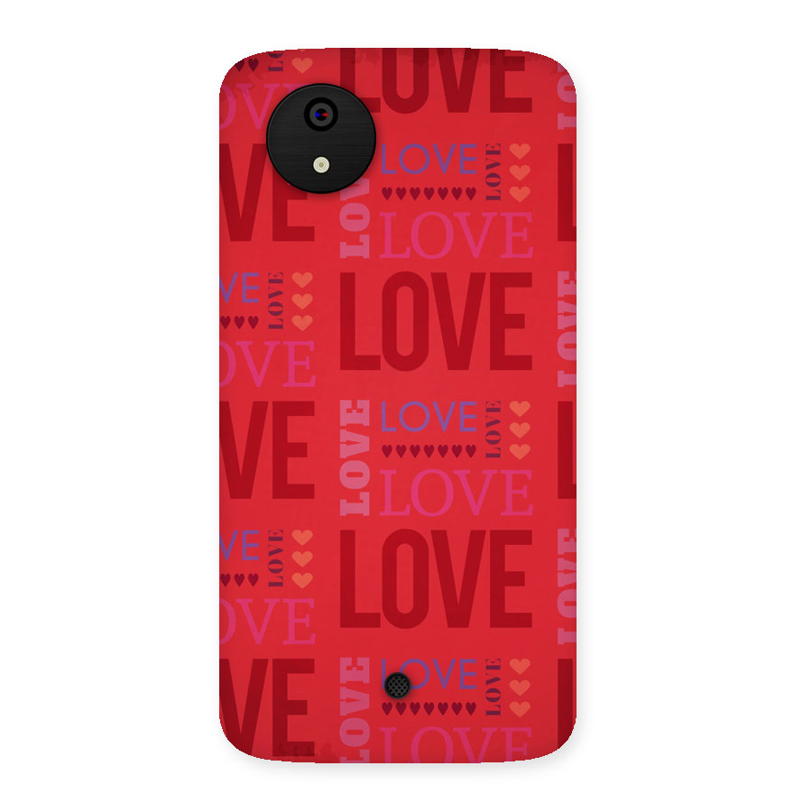 Love Pattern Back Case for Micromax Canvas A1
