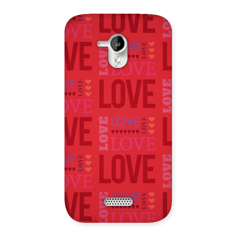 Love Pattern Back Case for Micromax Canvas HD A116