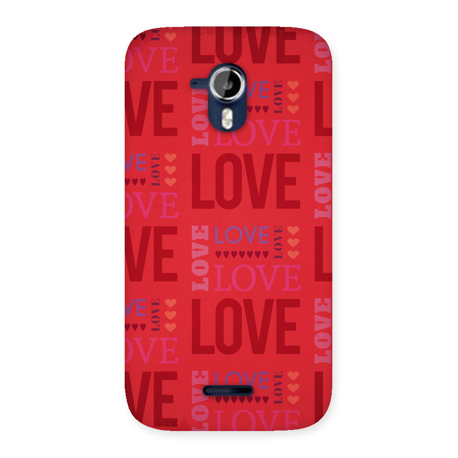 Love Pattern Back Case for Micromax Canvas Magnus A117