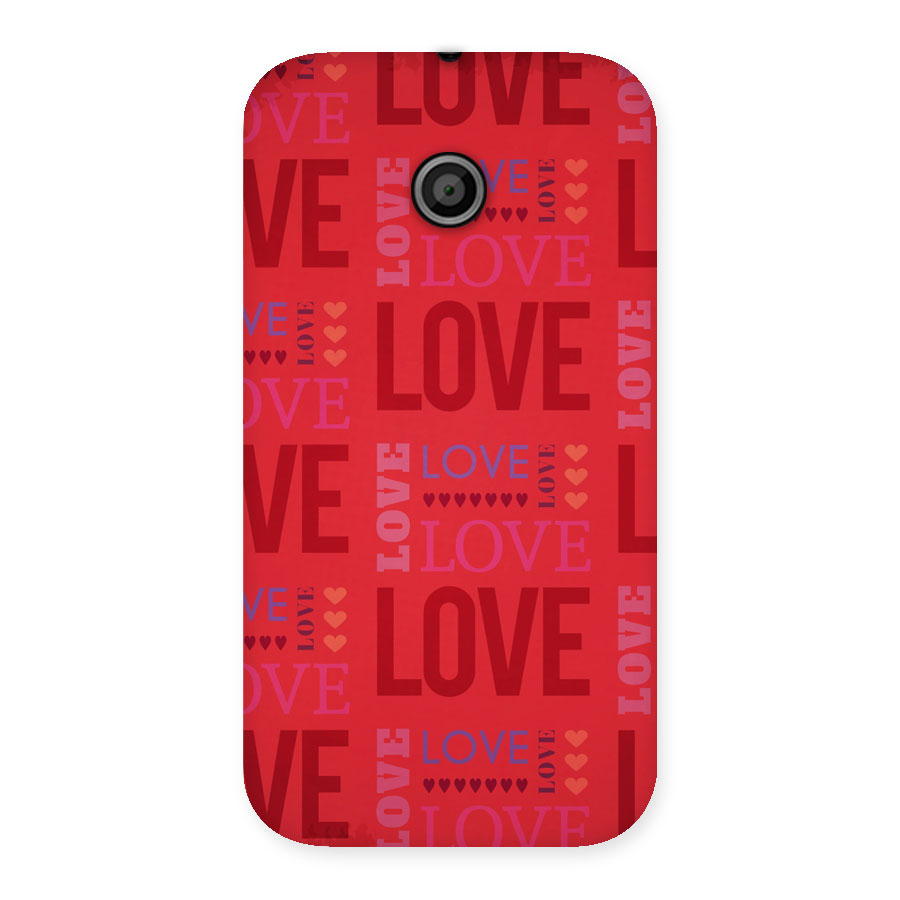 Love Pattern Back Case for Moto E