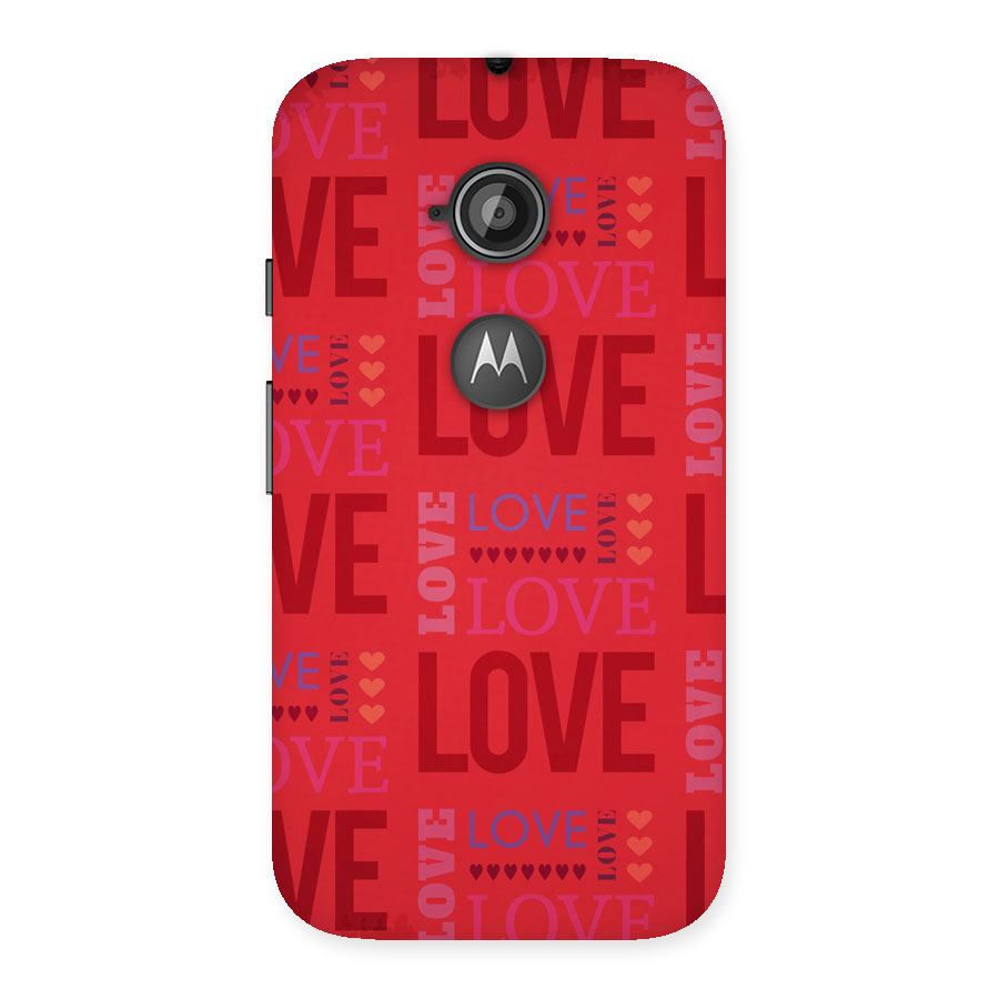 Love Pattern Back Case for Moto E 2nd Gen