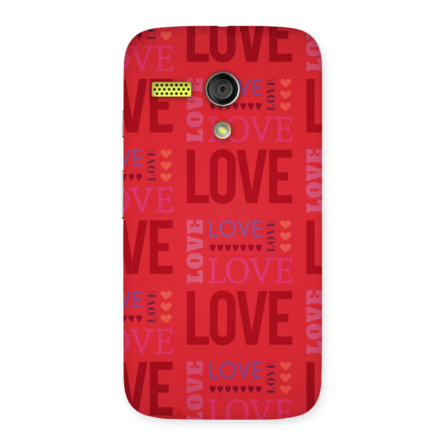 Love Pattern Back Case for Moto G