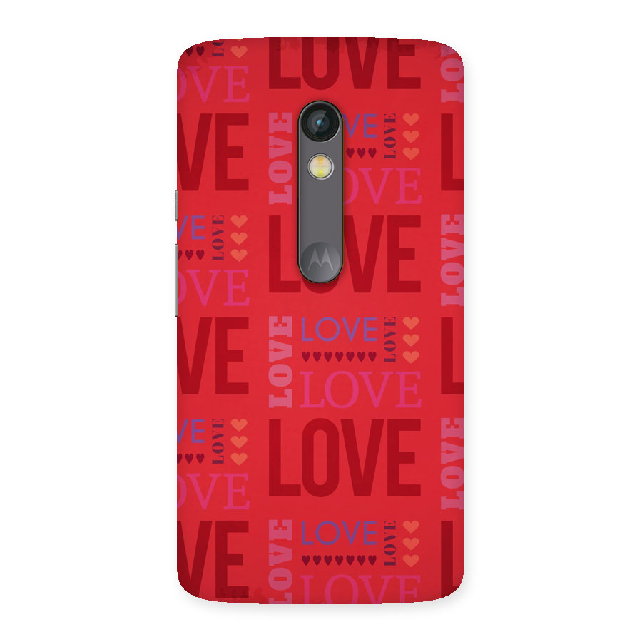 Love Pattern Back Case for Moto X Play
