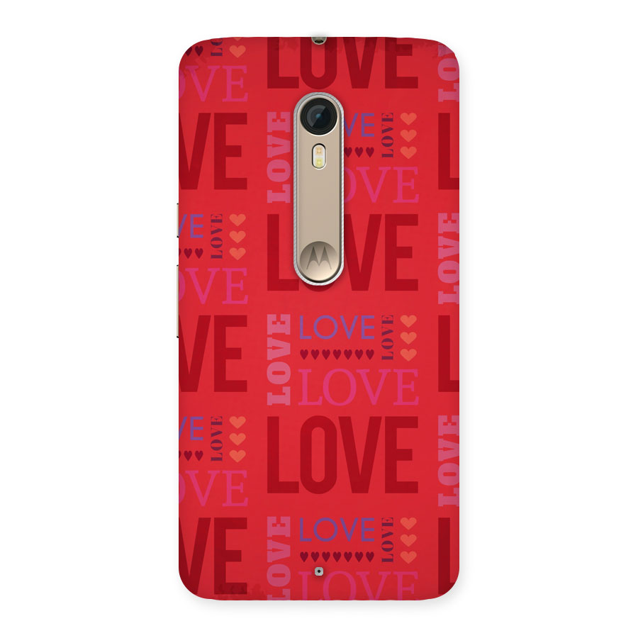 Love Pattern Back Case for Moto X Style