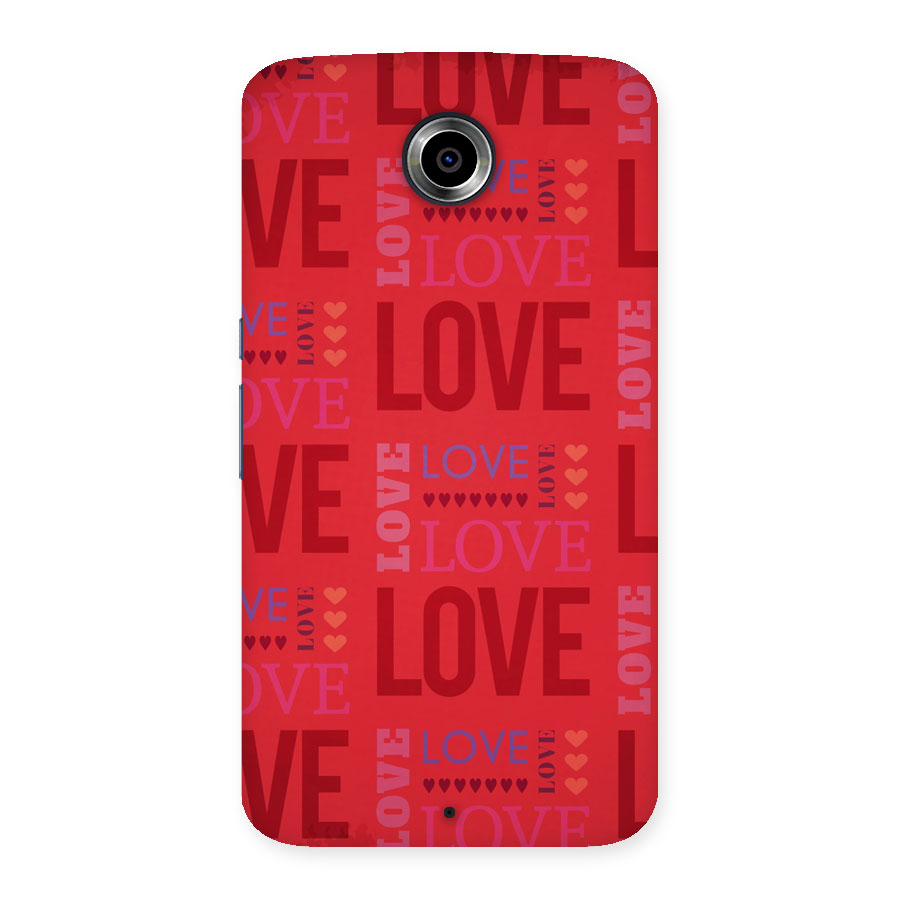 Love Pattern Back Case for Nexus 6