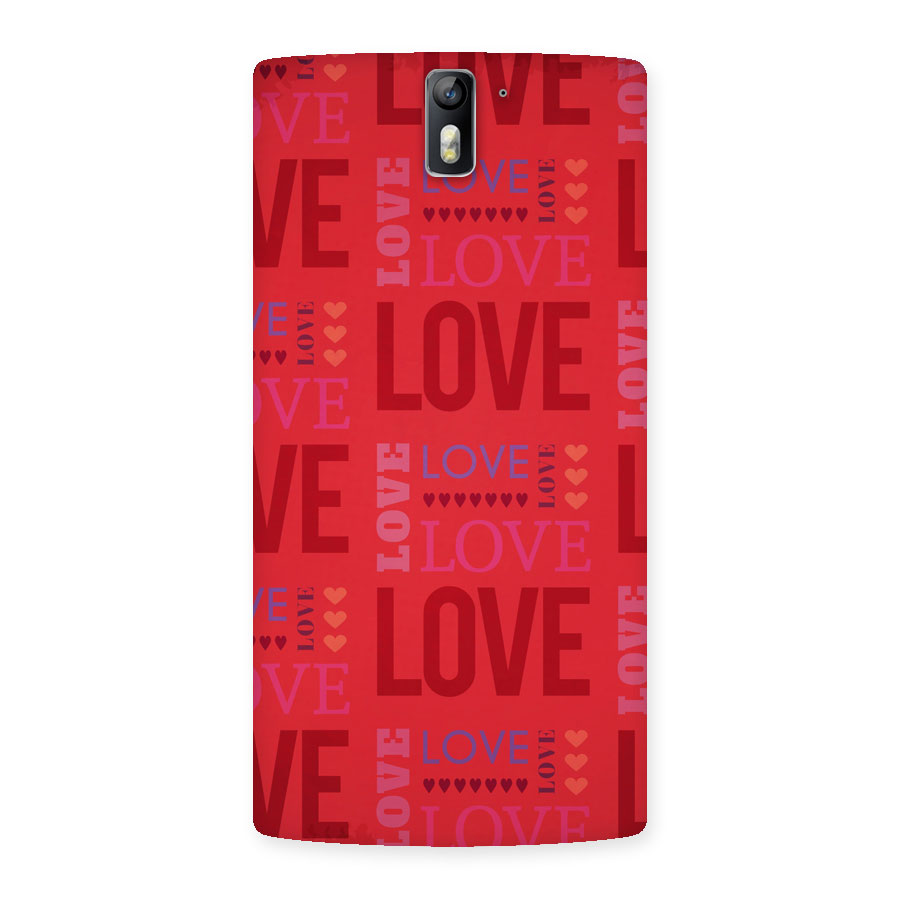 Love Pattern Back Case for One Plus One