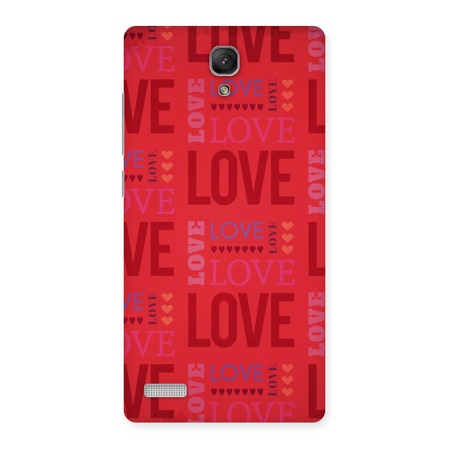 Love Pattern Back Case for Redmi Note
