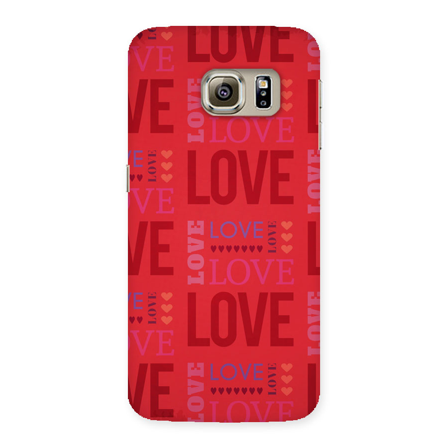 Love Pattern Back Case for Samsung Galaxy S6 Edge