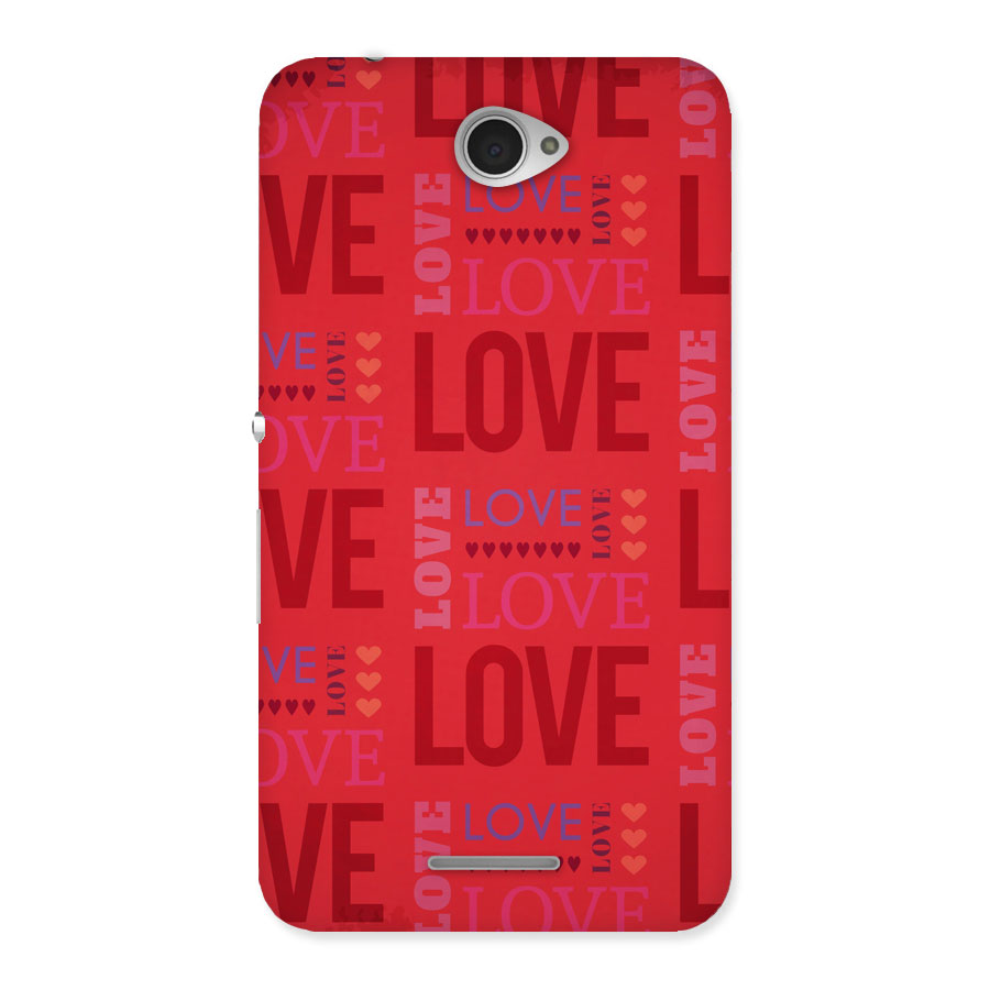 Love Pattern Back Case for Sony Xperia E4