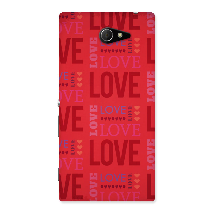 Love Pattern Back Case for Sony Xperia M2