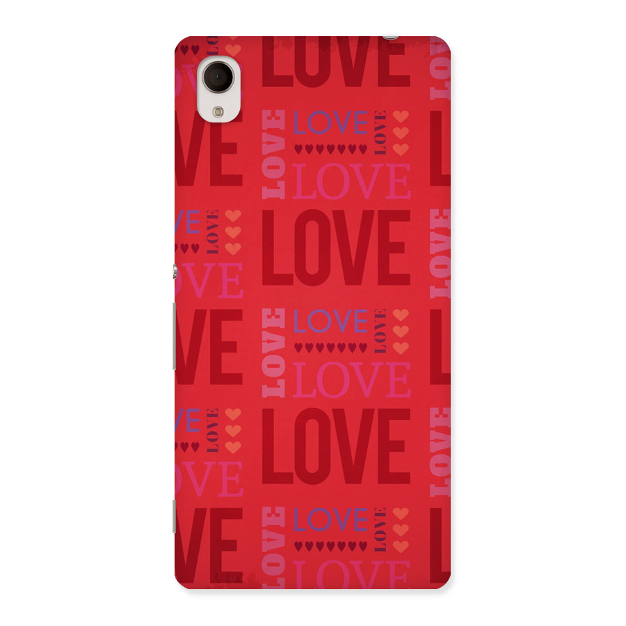 Love Pattern Back Case for Sony Xperia M4