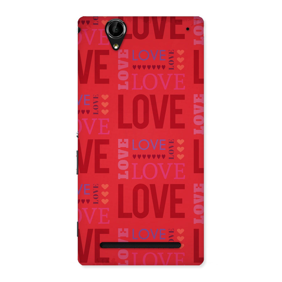 Love Pattern Back Case for Sony Xperia T2