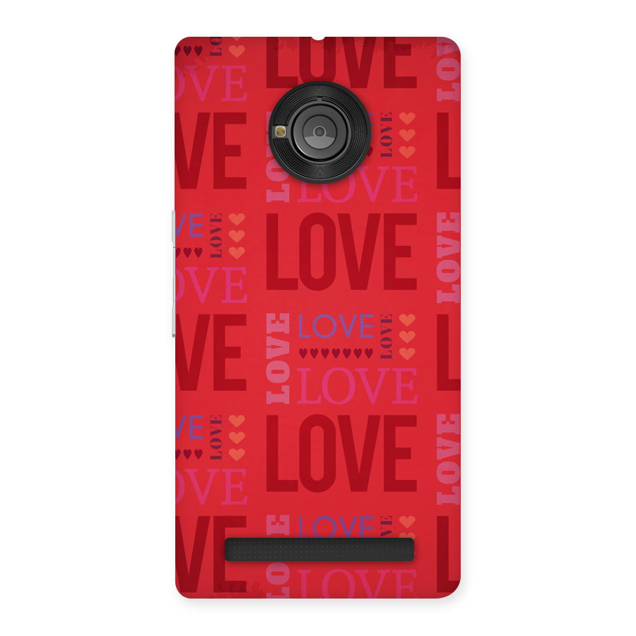 Love Pattern Back Case for Yu Yuphoria