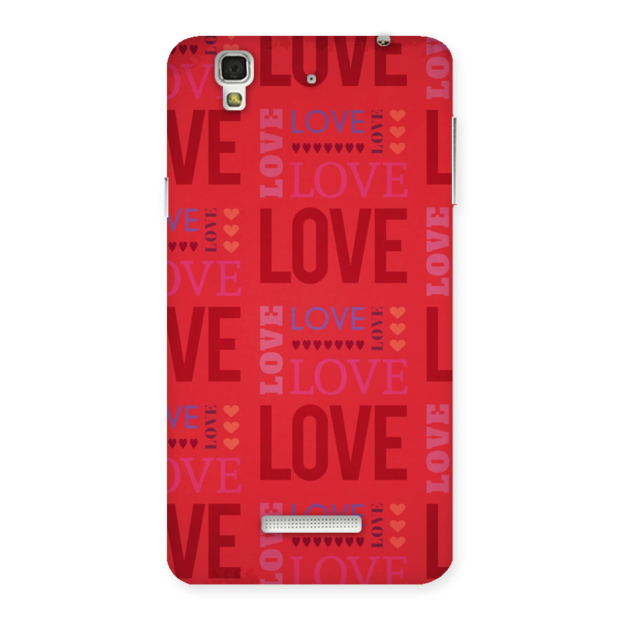 Love Pattern Back Case for Yu Yureka