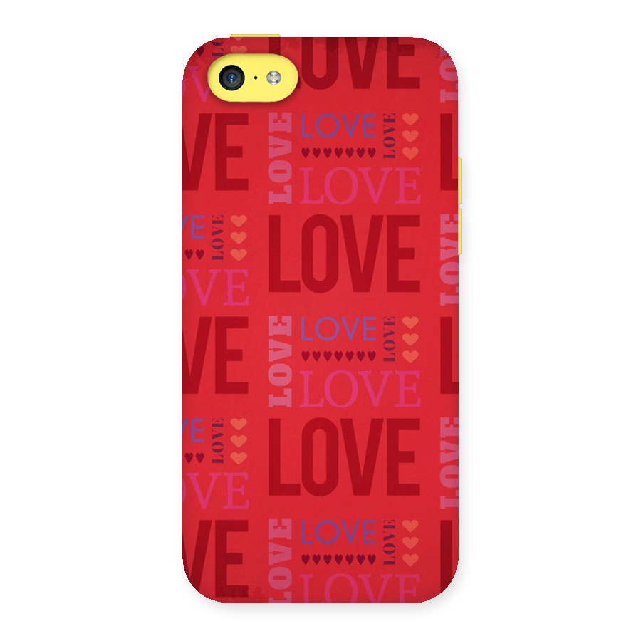 Love Pattern Back Case for iPhone 5C