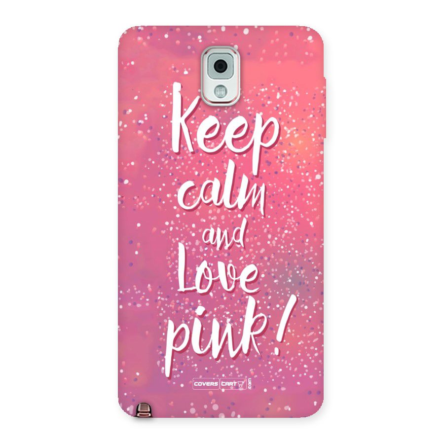 Love Pink Back Case for Galaxy Note 3