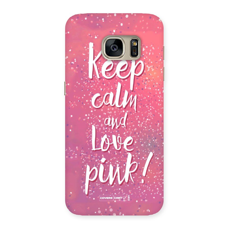 Love Pink Back Case for Galaxy S7