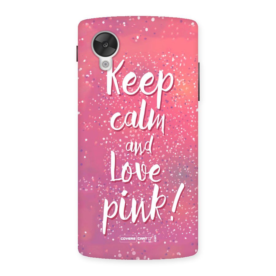 Love Pink Back Case for Google Nexsus 5