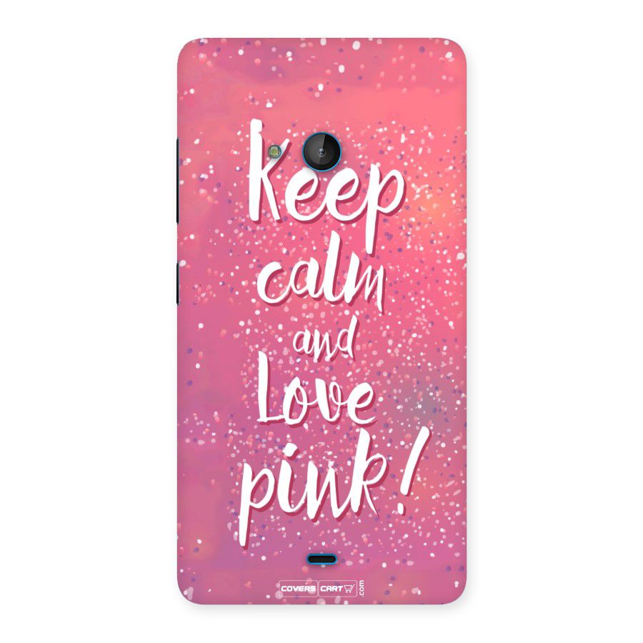 Love Pink Back Case for Lumia 540