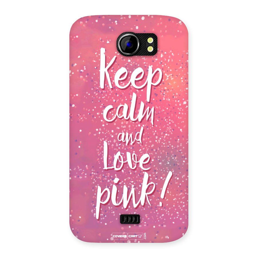 Love Pink Back Case for Micromax Canvas 2 A110