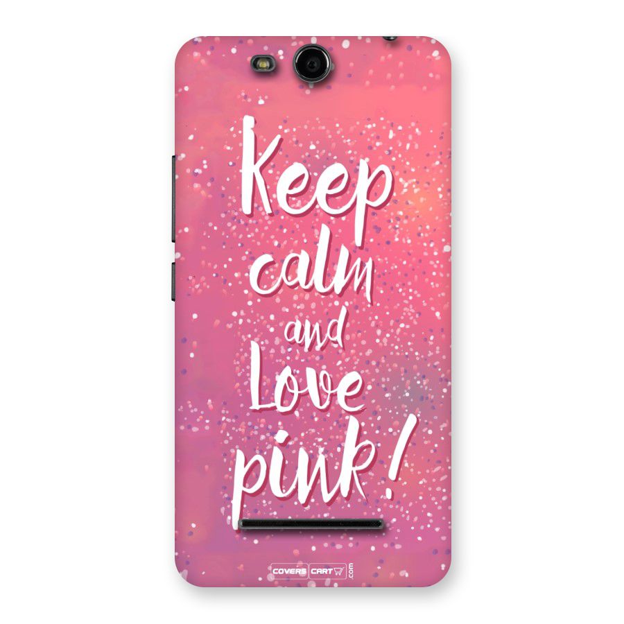 Love Pink Back Case for Micromax Canvas Juice 3 Q392