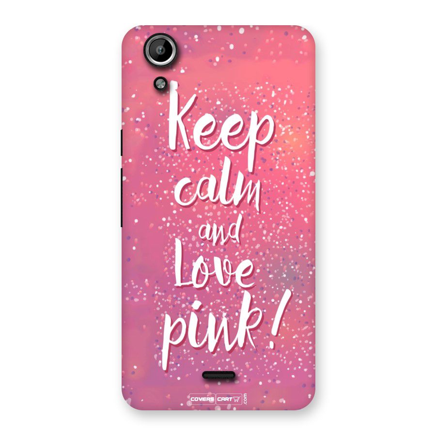 Love Pink Back Case for Micromax Canvas Selfie Lens Q345