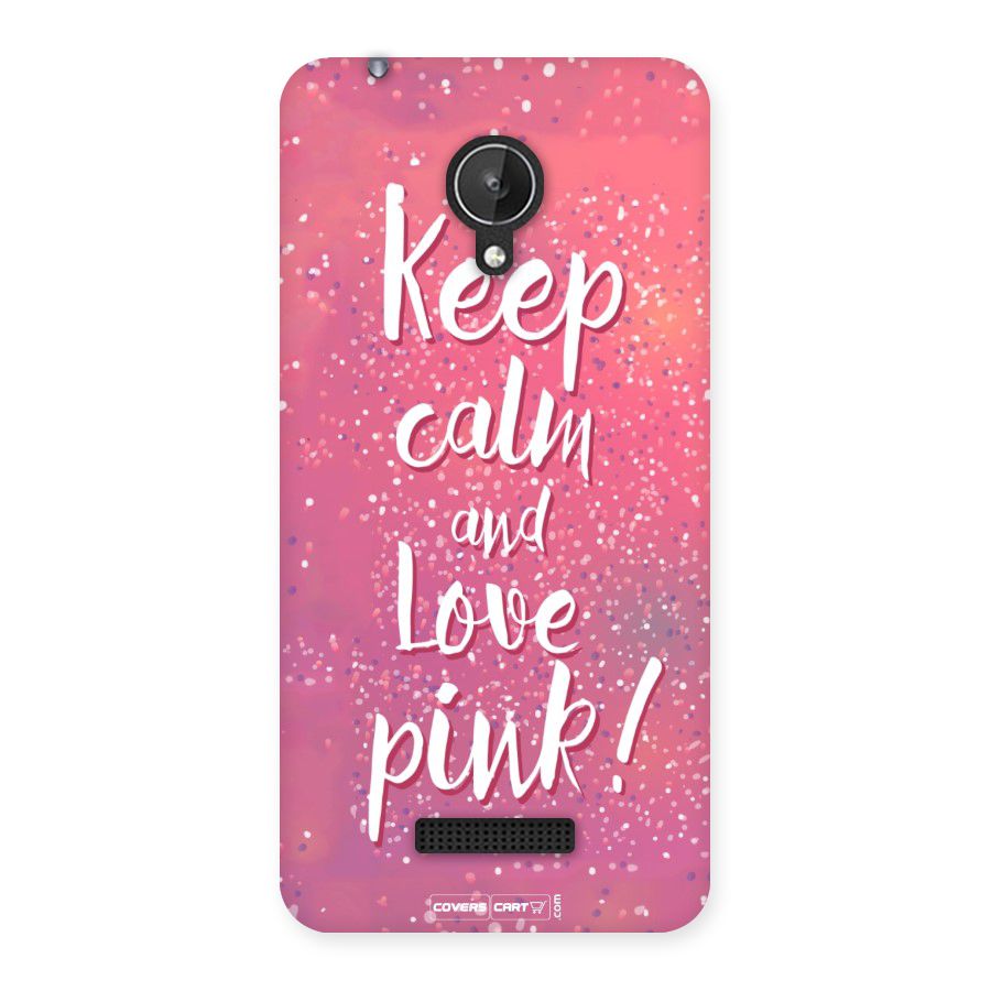 Love Pink Back Case for Micromax Canvas Spark Q380