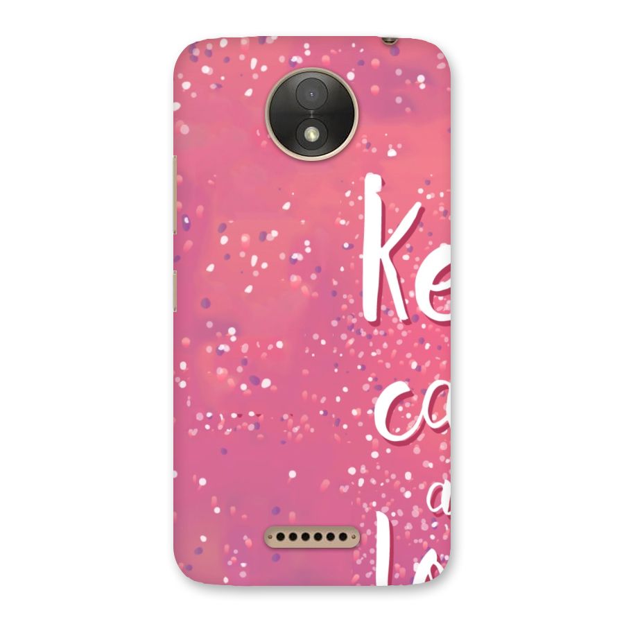 Love Pink Back Case for Moto C Plus