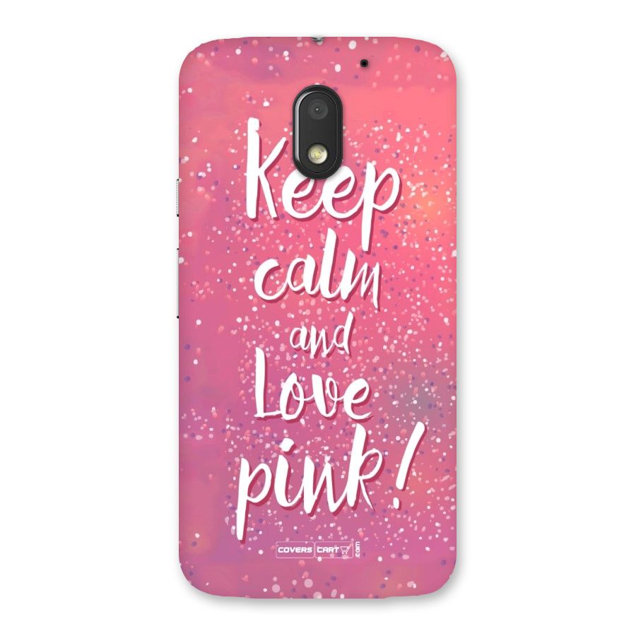 Love Pink Back Case for Moto E3 Power