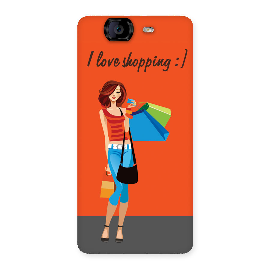 Love Shopping Classy Girl Back Case for Canvas Knight A350