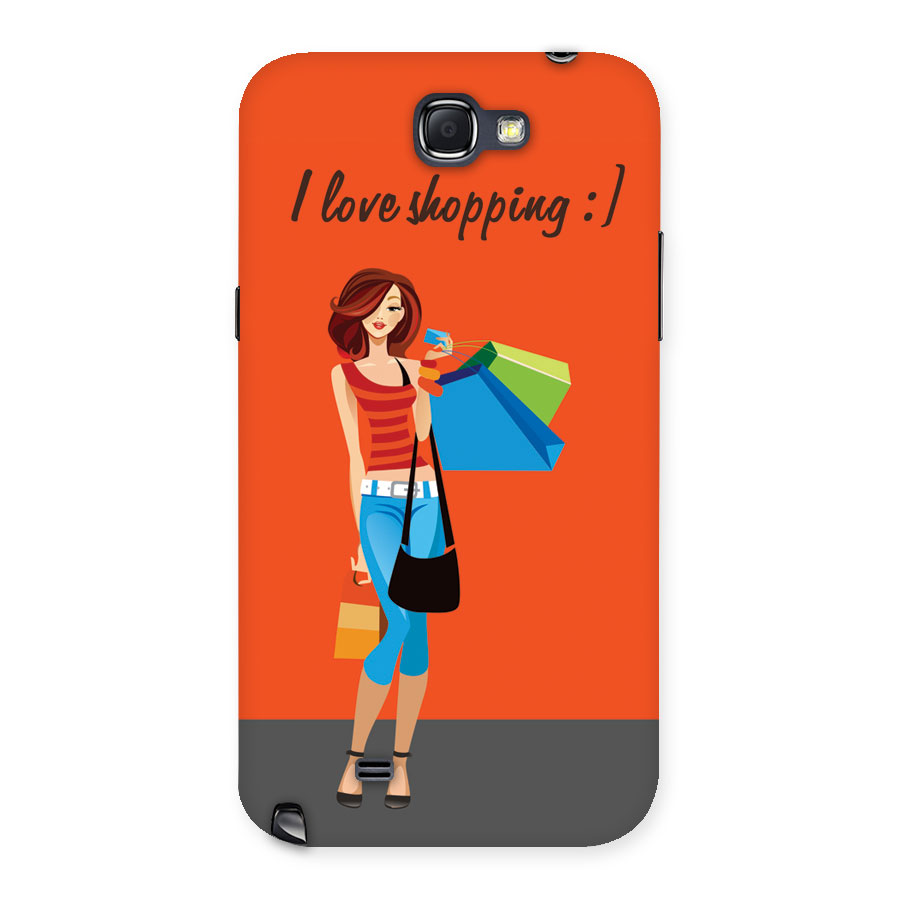 Love Shopping Classy Girl Back Case for Galaxy Note 2