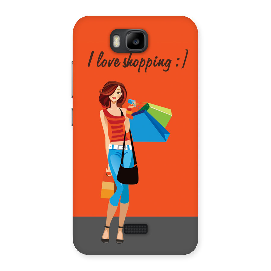Love Shopping Classy Girl Back Case for Honor Bee