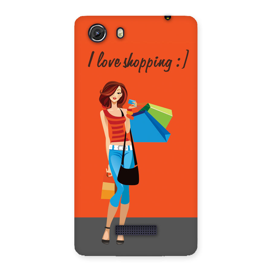 Love Shopping Classy Girl Back Case for Micromax Unite 3