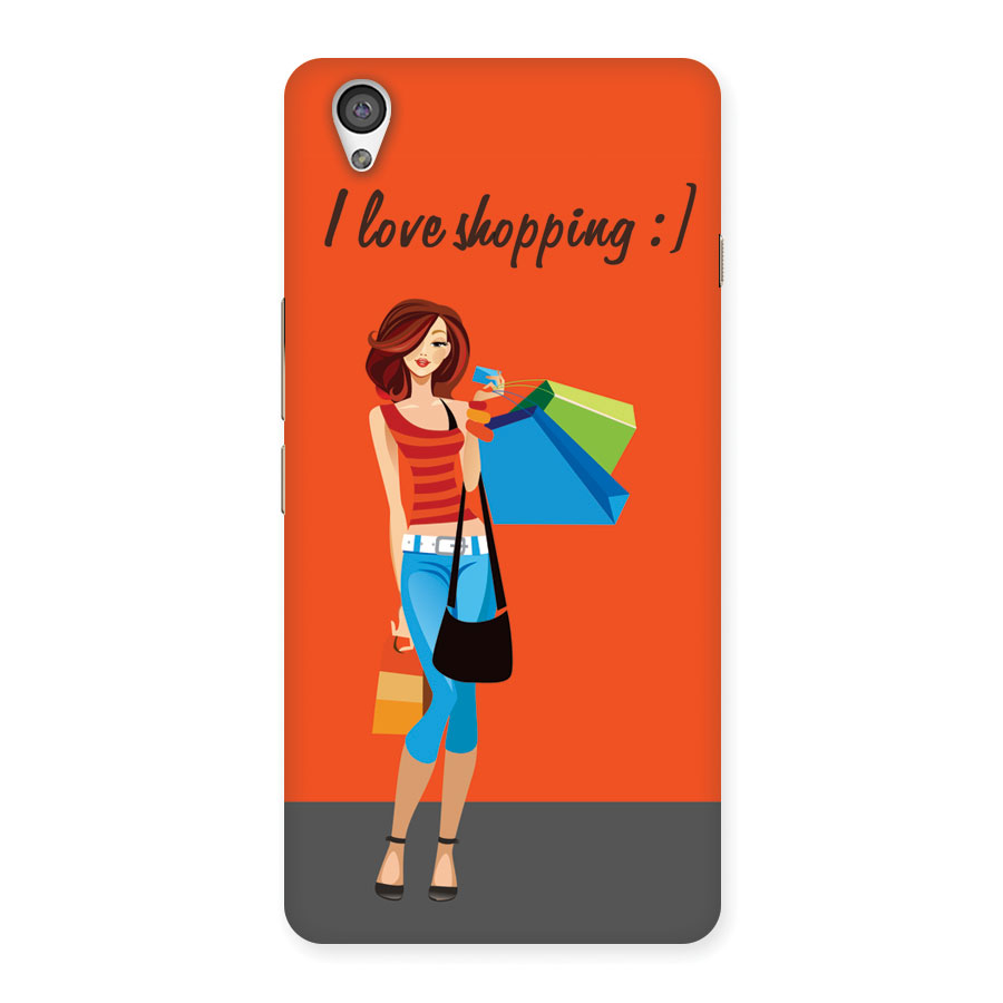 Love Shopping Classy Girl Back Case for Oneplus X