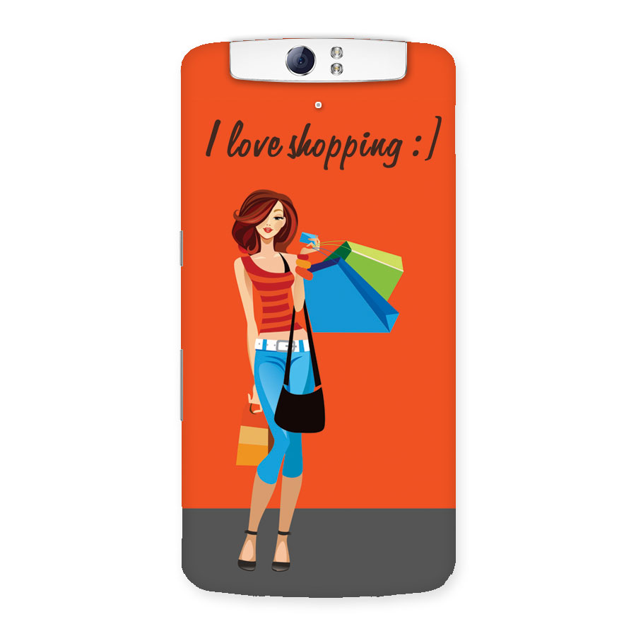 Love Shopping Classy Girl Back Case for Oppo N1