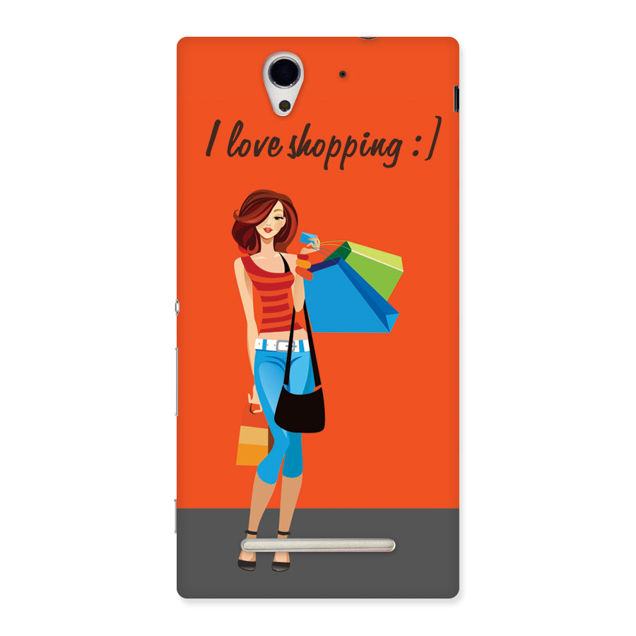 Love Shopping Classy Girl Back Case for Sony Xperia C3