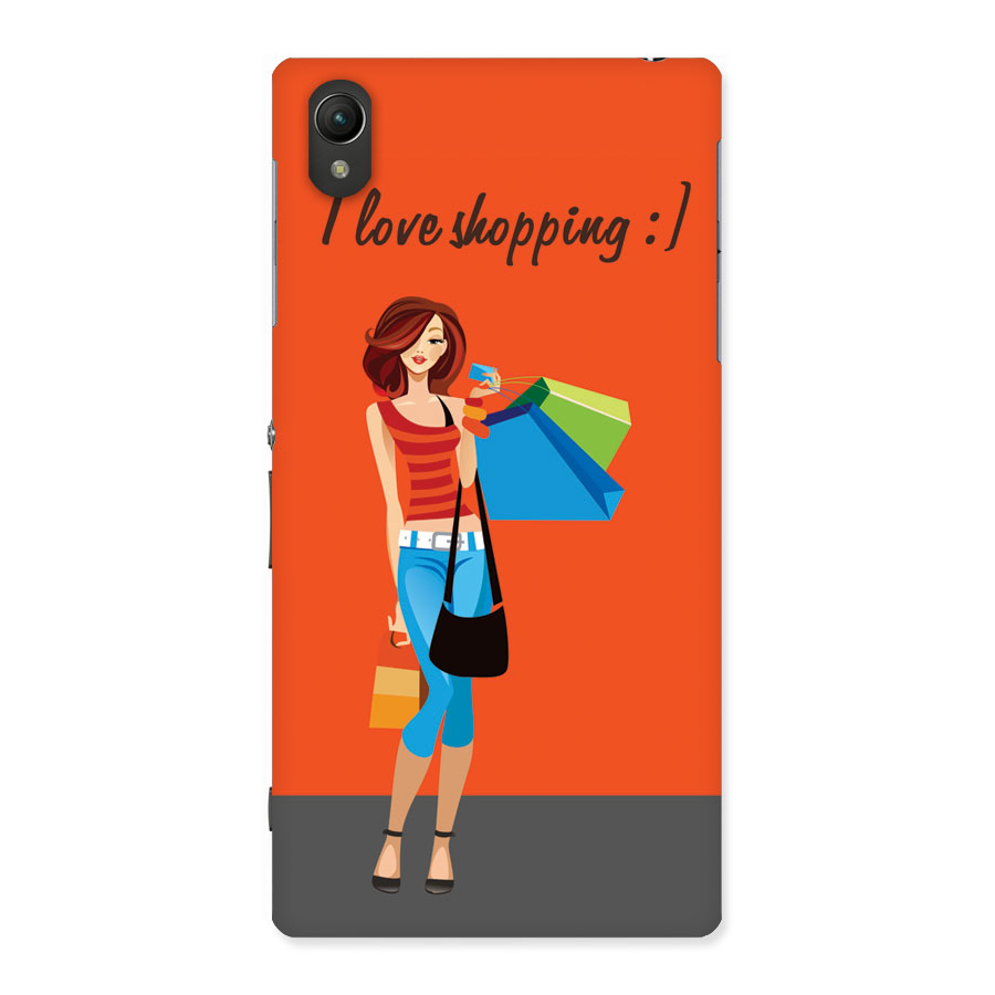 Love Shopping Classy Girl Back Case for Sony Xperia Z1