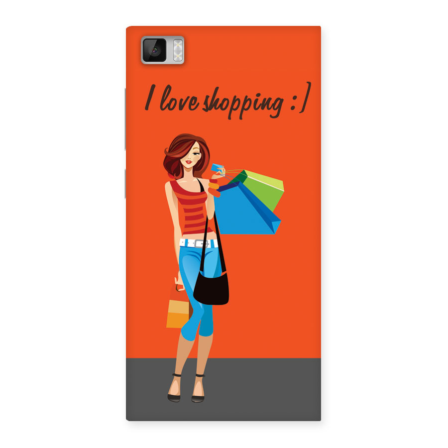 Love Shopping Classy Girl Back Case for Xiaomi Mi3