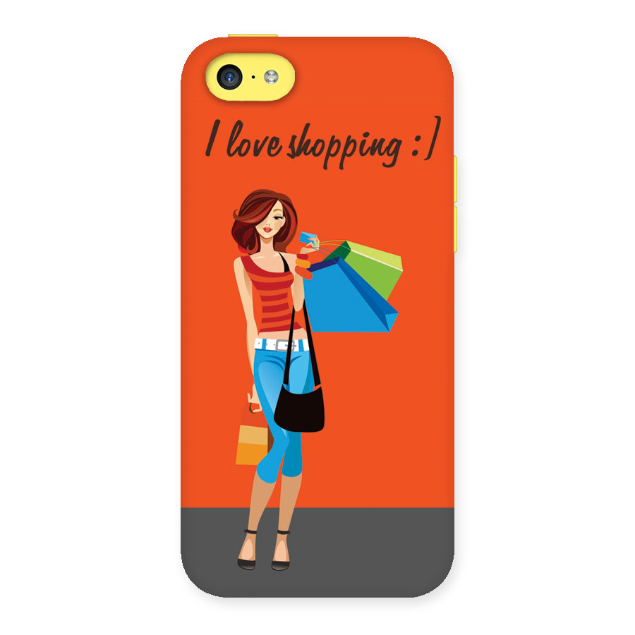 Love Shopping Classy Girl Back Case for iPhone 5C