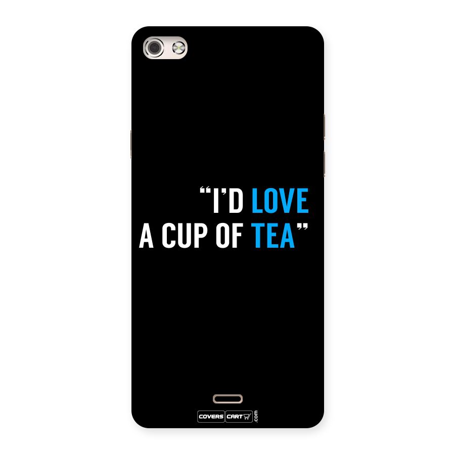 Love Tea Back Case for Micromax Canvas Silver 5