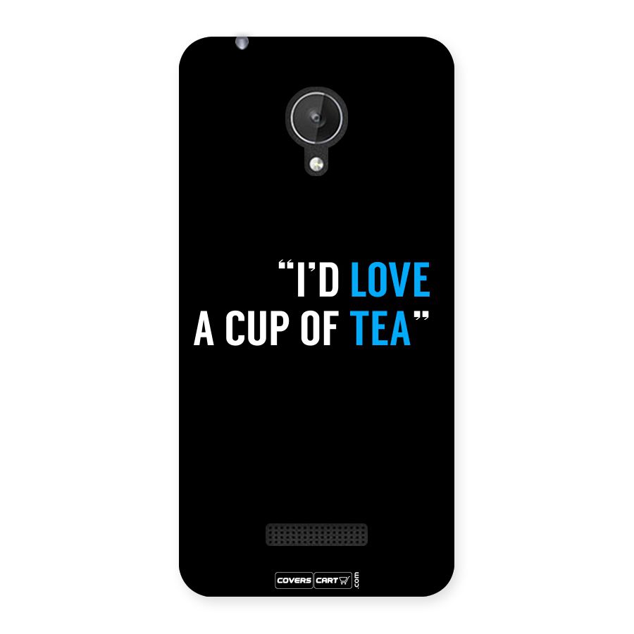Love Tea Back Case for Micromax Canvas Spark Q380