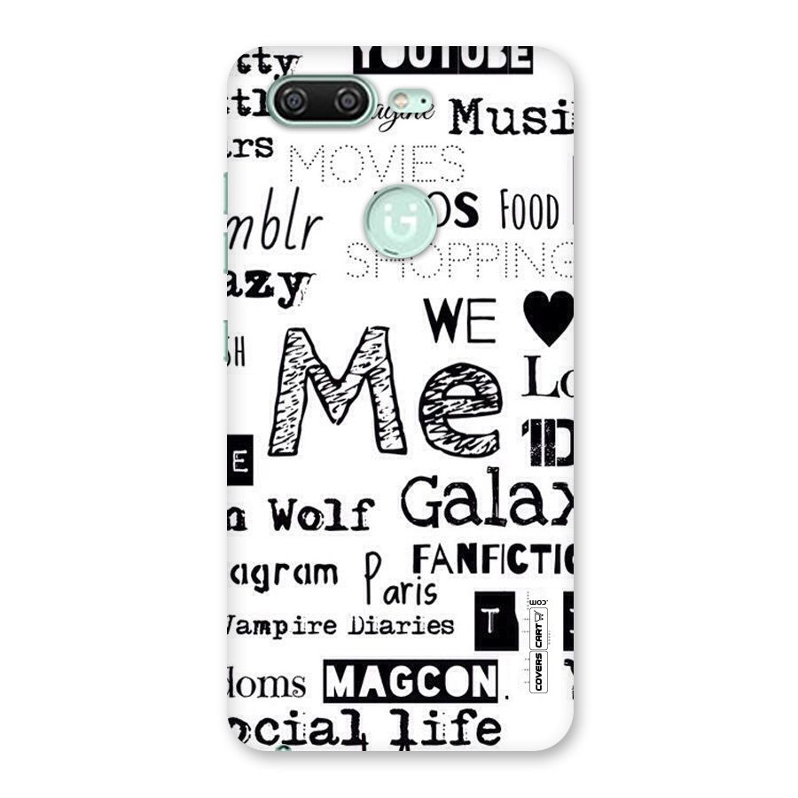 Love Things Back Case for Gionee S10