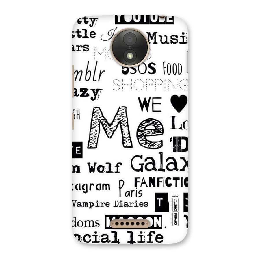 Love Things Back Case for Moto C Plus