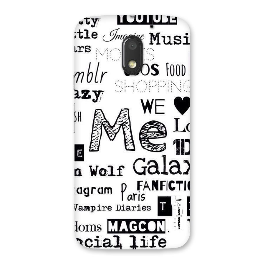 Love Things Back Case for Moto E3 Power