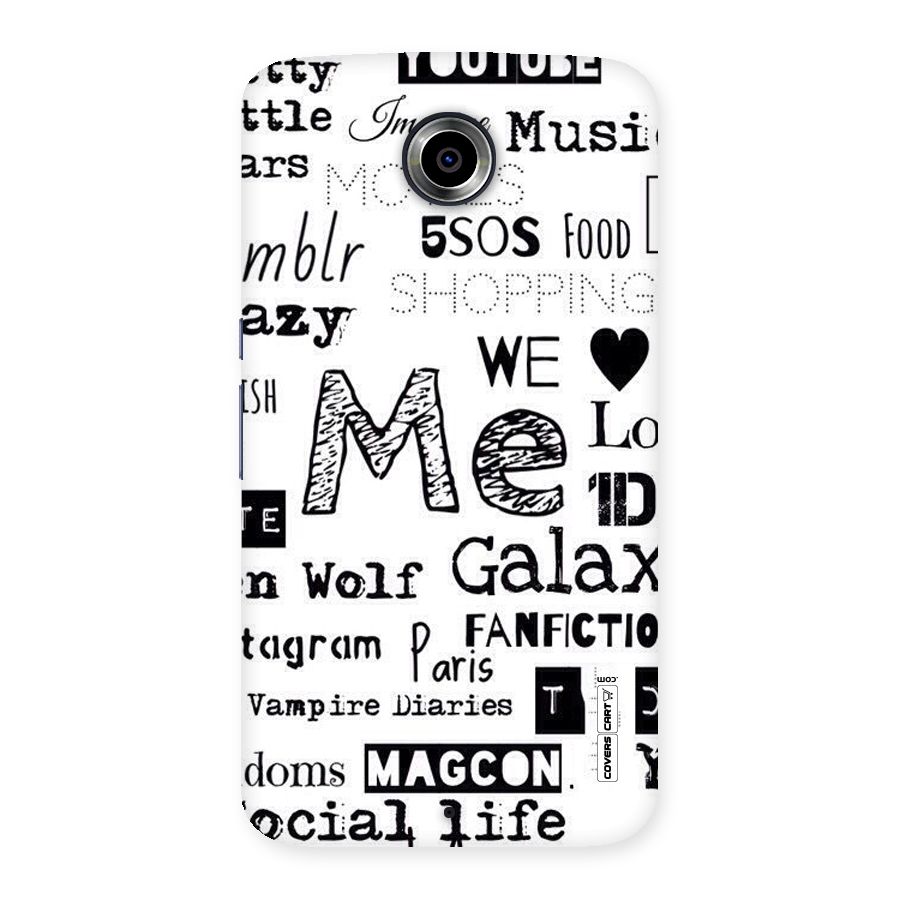 Love Things Back Case for Nexsus 6