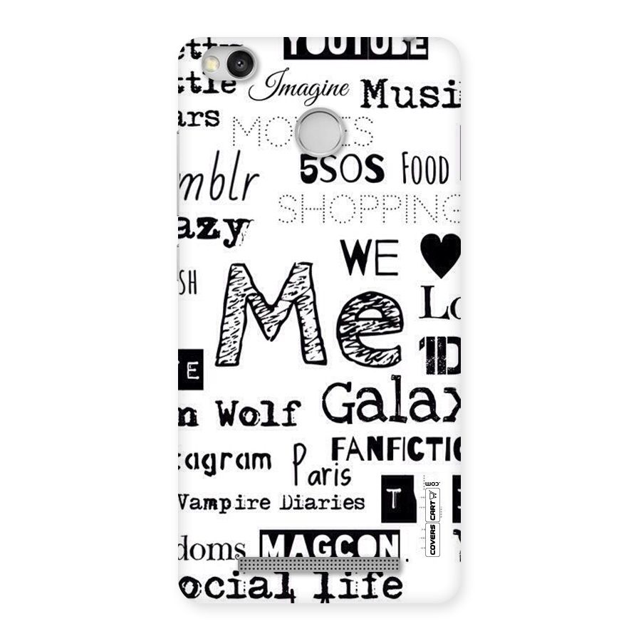 Love Things Back Case for Redmi 3S Prime